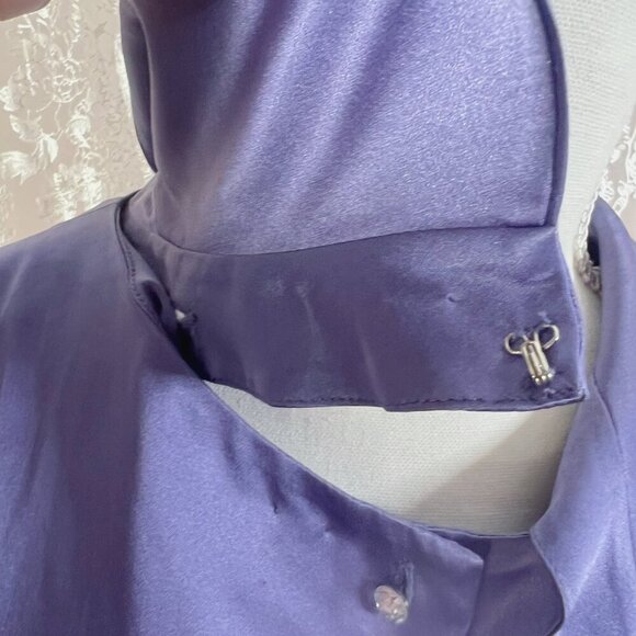 SOLD Vintage Randolph Duke Silk Purple Reversible Blouse Women's Size 18W - Picture 6 of 10